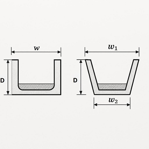 Rwctangular and Trapozoidal Trench Cross-section